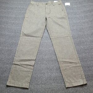 Brooks Brothers 346 Mens Herringbone Chino Pants Brown Tan W32 L30 Trousers NWT